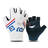 2021 Groupama-FDJ Guanti Corti Ciclismo Bianco