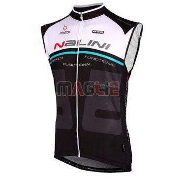 Gilet antivento Nalini 2015 nero e bianco