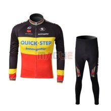 Maglia Quick Step manica lunga 2010 giallo e nero