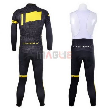 Maglia Livestrong manica lunga 2012 nero e giallo