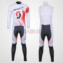 Maglia Scott manica lunga 2012 bianco e rosso