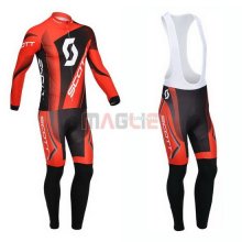 Maglia Scott manica lunga 2013 nero e rosso