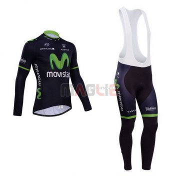 Maglia Movistar manica lunga 2014 nero