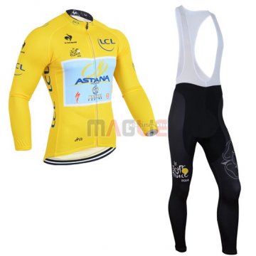 Maglia Tour de France Astana manica lunga 2014 giallo