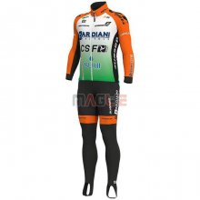 Maglia Bardiani Csf Manica Lunga 2019 Verde Arancione