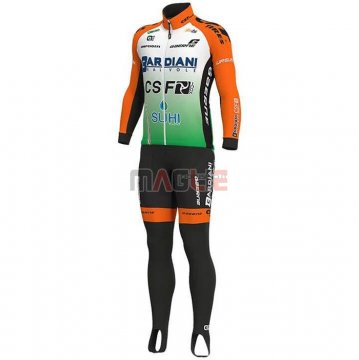 Maglia Bardiani Csf Manica Lunga 2019 Verde Arancione