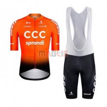 Maglia CCC Sprandi Manica Corta 2020 Arancione Nero