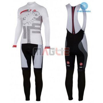 Maglia Donne Castelli manica lunga 2016 bianco e rosso