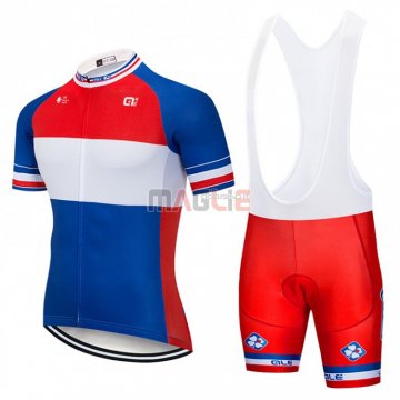 Maglia FDJ Manica Corta 2018 Blu Bianco Rosso