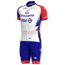 Maglia Groupama-FDJManica Corta 2021 Rosso Blu