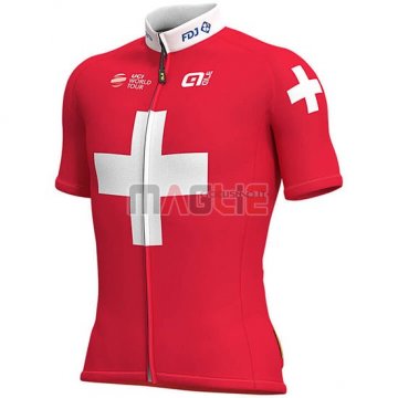 Maglia Groupama FDJ Manica Corta 2019 Campione Svizzera