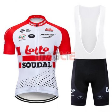 Maglia Lotto Soudal Manica Corta 2019 Rosso Bianco