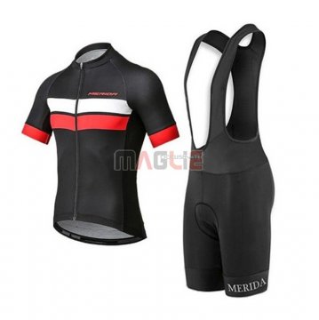 Maglia Merida Manica Corta 2020 Nero Bianco Rosso