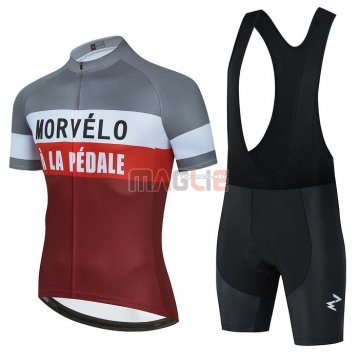 Maglia Morvelo Manica Corta 2021 Rosso Bianco Grigio