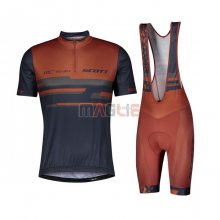 Maglia Scott Manica Corta 2021 Spento Blu Arancione