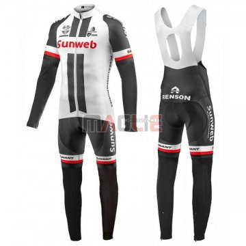 Maglia Sunweb Manica Lunga 2017 Bianco