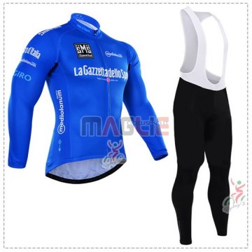 Maglia Tour de Italia manica lunga 2016 blu e bianco