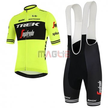 Maglia Trek Segafredo Manica Corta 2019 Verde Nero