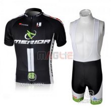 Maglia Merida manica corta 2010 nero e verde