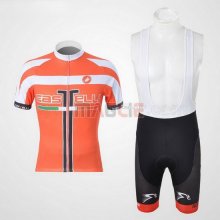 Maglia Castelli manica corta 2011 bianco e arancione