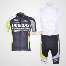 Maglia Liquigas manica corta 2011 nero e verde