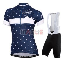 Donne Maglia Nalini manica corta 2015 blu e bianco