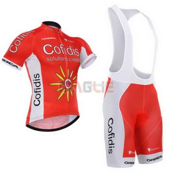 Maglia Cofidis manica corta 2015 rosso