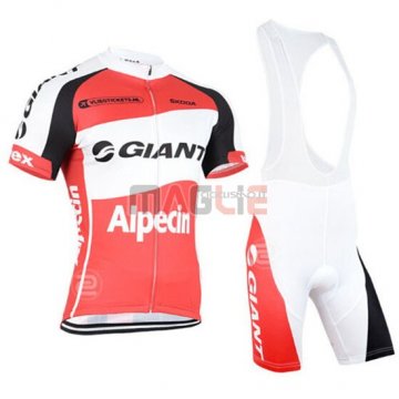 Maglia Giant manica corta 2015 bianco e rosso