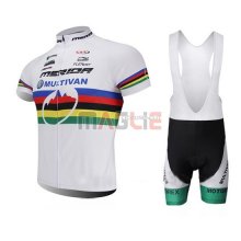 Maglia Merida manica corta 2015 bianco e verde