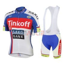 Maglia Saxo Bank manica corta 2015 rosso e bianco