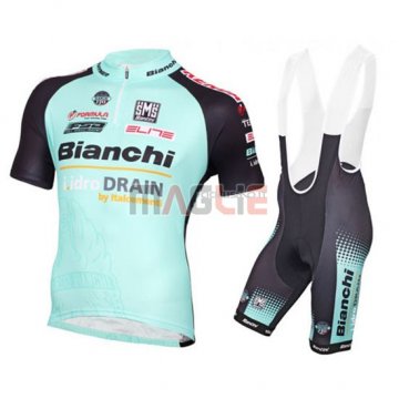 Maglia Bianchi manica corta 2016 nero e azzurro