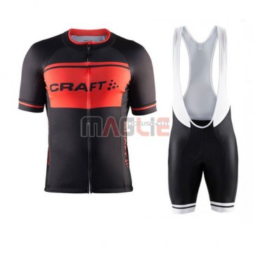 Maglia Craft manica corta 2016 nero e arancione