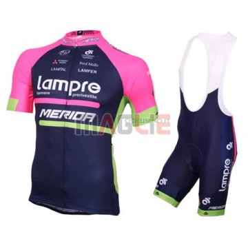 Maglia Lampre manica corta 2016 blu e fuxia