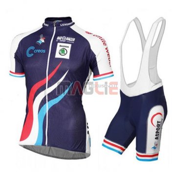 Maglia Lussemburgo manica corta 2016 blu e bianco