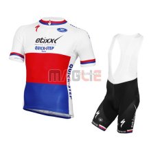 Maglia Quick Step manica corta 2016 blu e bianco