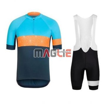 Maglia Rapha manica corta 2016 blu e arancione