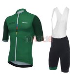 2018 Maglia Santini Crowin Manica Corta Verde e Nero