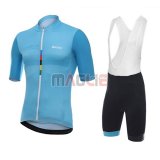 2018 Maglia Santini Skull Manica Corta Blu