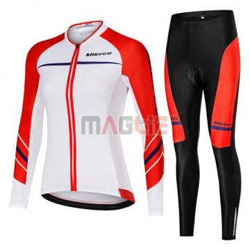 Maglia Donne Mieyco Manica Lunga 2019 Bianco Arancione