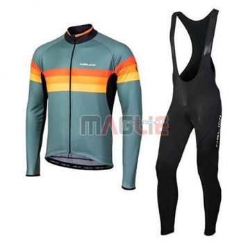 Maglia Nalini Manica Lunga 2020 Verde Arancione