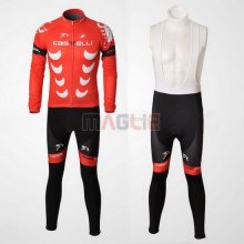 Maglia Castelli manica lunga 2010 bianco e rosso
