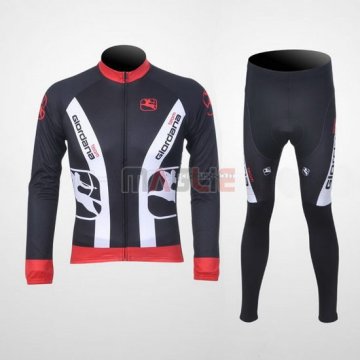 Maglia Giordana manica lunga 2011 rosso e nero