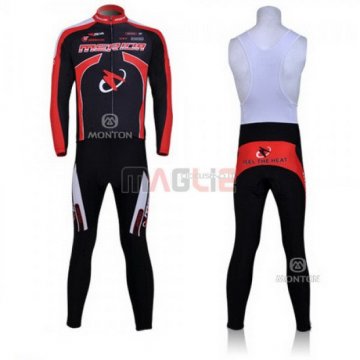 Maglia Merida manica lunga 2011 nero e rosso