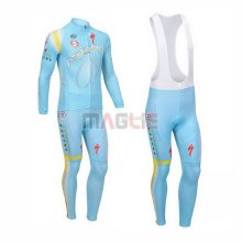 Maglia Astana manica lunga 2013 azzurro