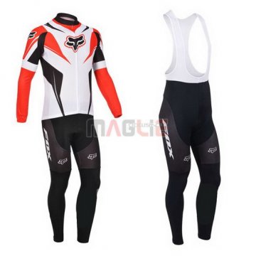 Maglia Fox manica lunga 2013 bianco e rosso