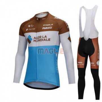 Maglia Ag2rla Manica Lunga 2018 Blu e Bianco