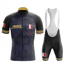 Maglia Campione Francia Manica Corta 2020 Scuro Blu Giallo