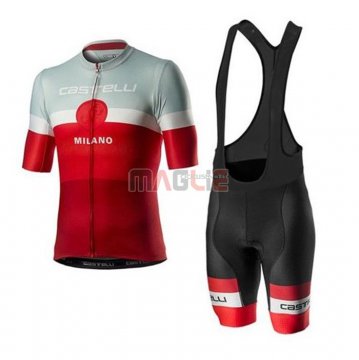 Maglia Castelli Manica Corta 2020 Grigio Rosso