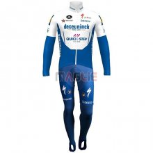 Maglia Deceuninck Quick Step Manica Lunga 2020 Blu Bianco