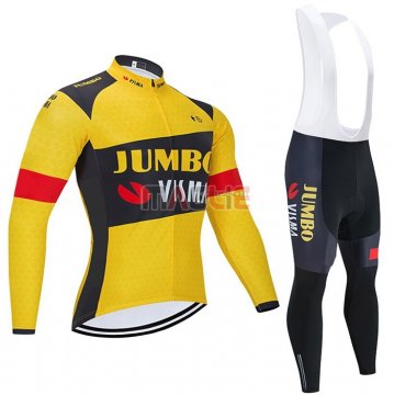 Maglia Jumbo Visma Manica Lunga 2021 Giallo